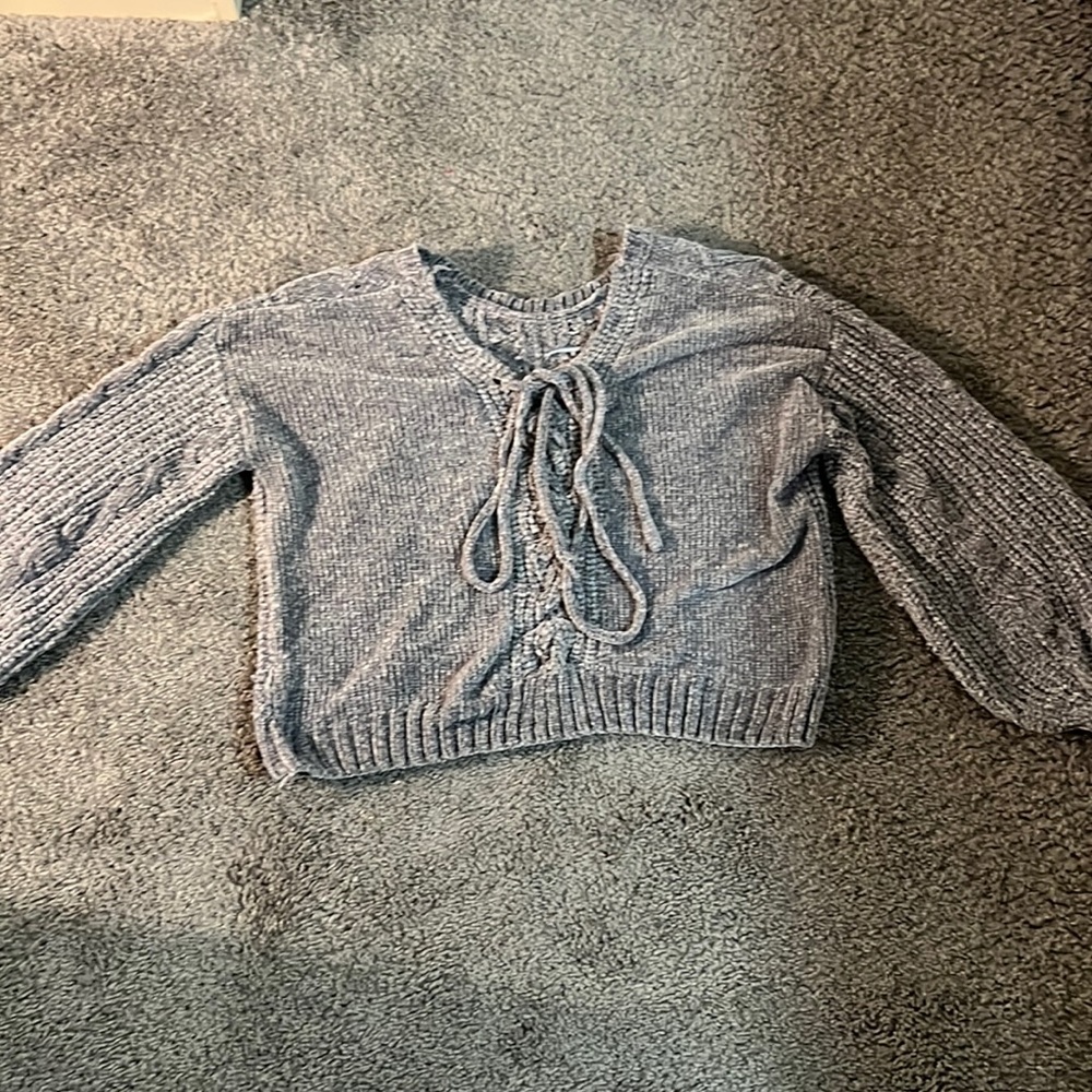 Hippie rose sweater crop top